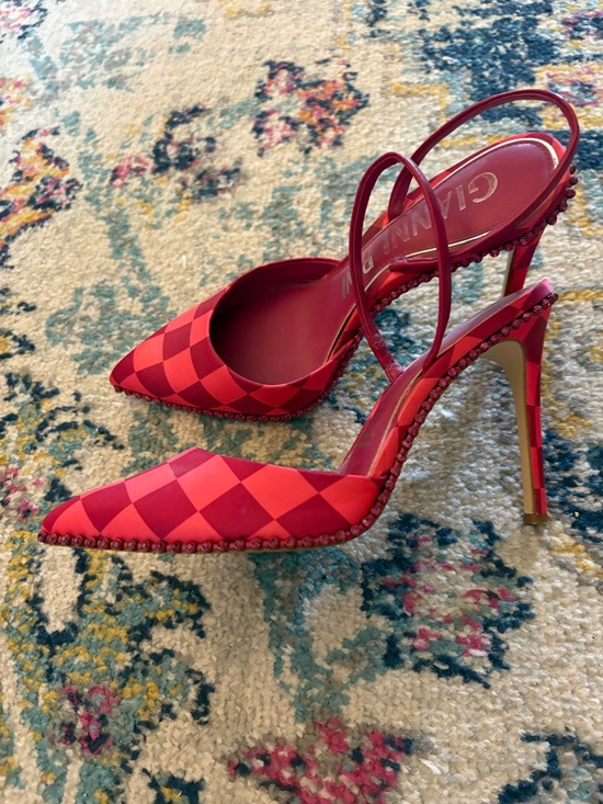 Gianni Bini Shoes - Gianni Bini Red Checkered Slingback Pumps